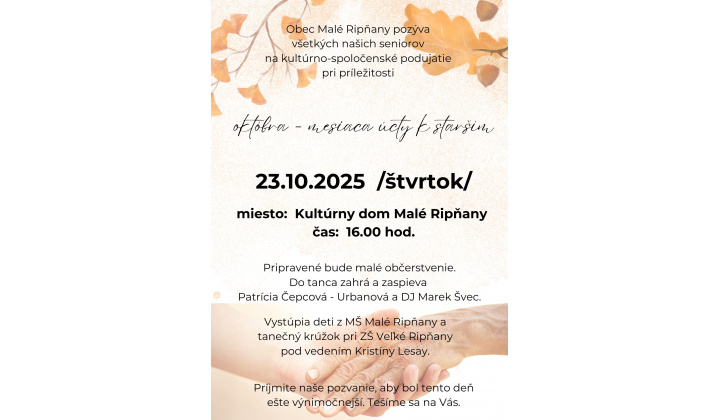 Mesiac úcty k starším 2025