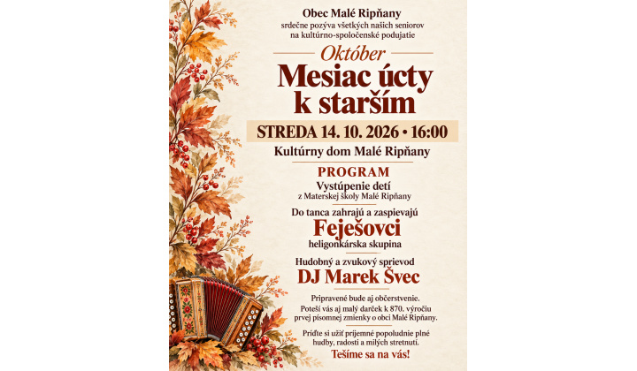 Mesiac úcty k starším 2026