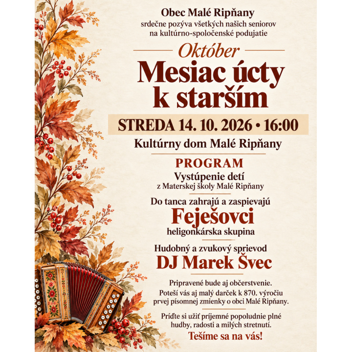 Mesiac úcty k starším 2026